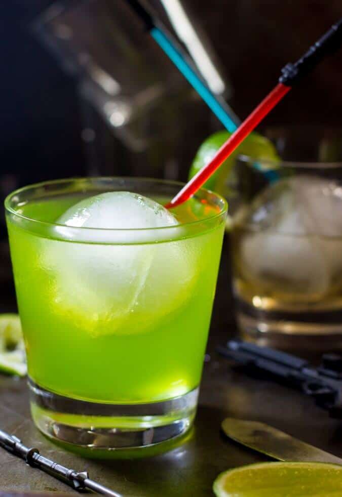 Star wars green drink in a glass