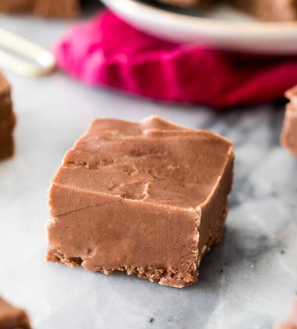 chocolate fudge on marble surface