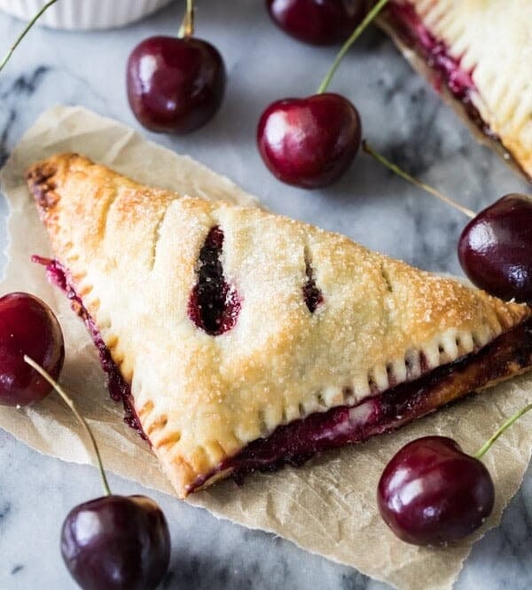 Cherry cheesecake turnover