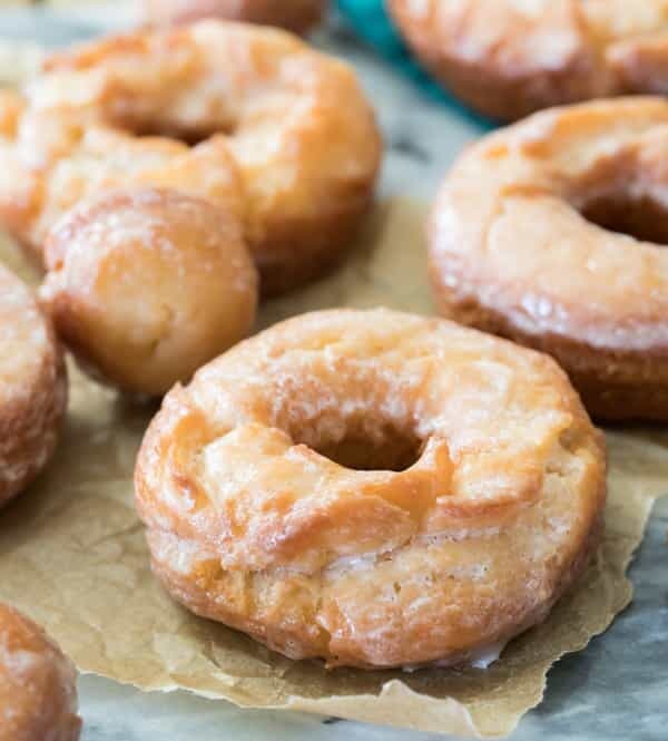 Sour cream donuts and donut holes