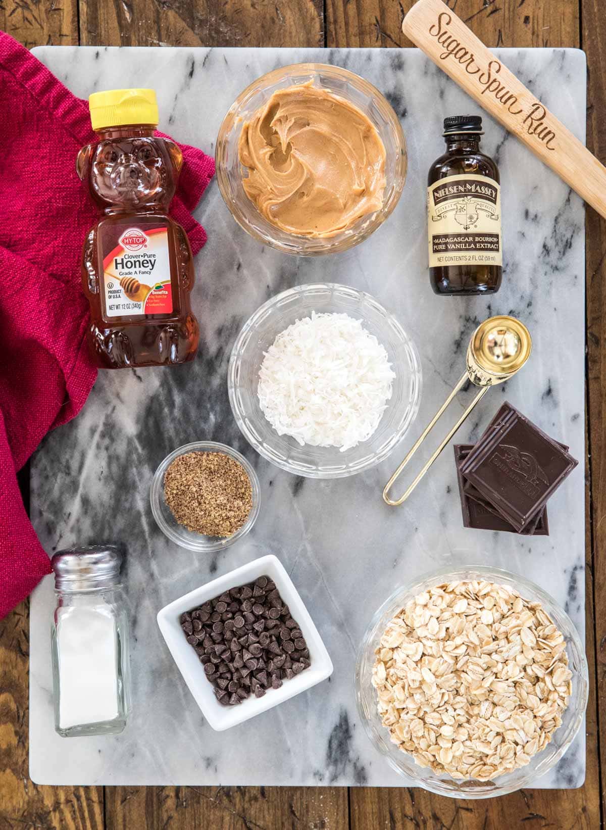 overhead view of ingredients