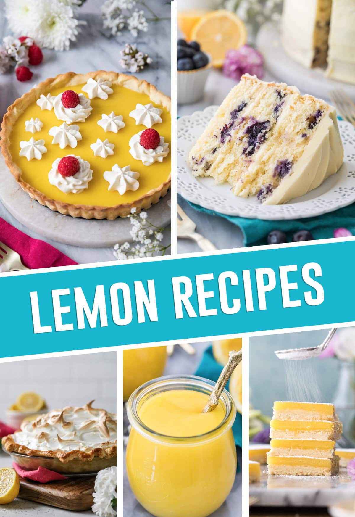 collage of lemon recipes